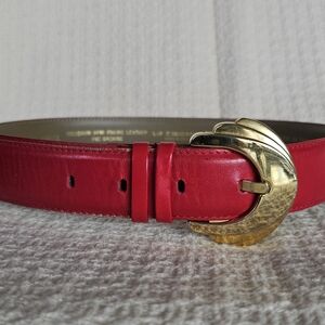 VINTAGE Liz Claiborne Red Belt, Small